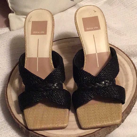 Dolce Vita Shoes - Dolce vita nitro heels, black raffia, worn one time in excellent condition